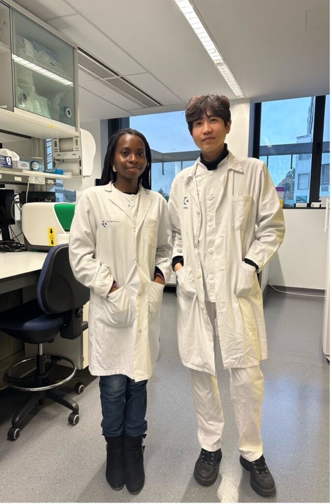 two researchers in a lab