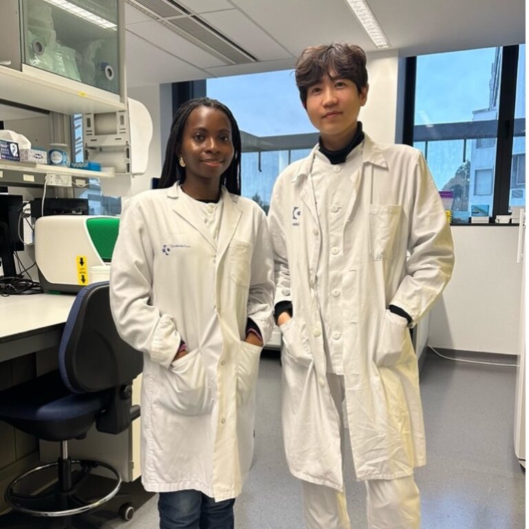 two researchers in a lab