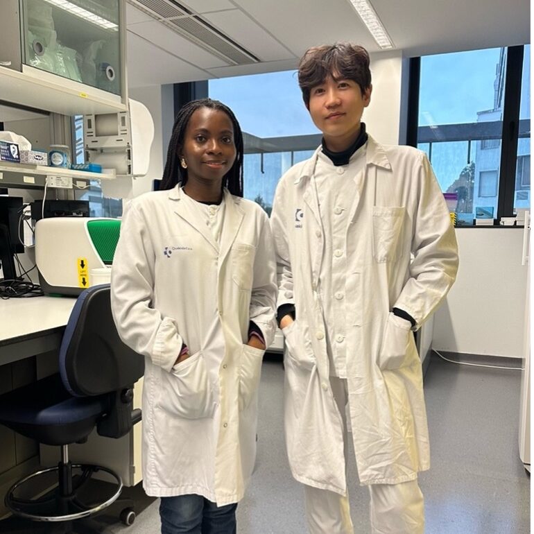 two researchers in a lab